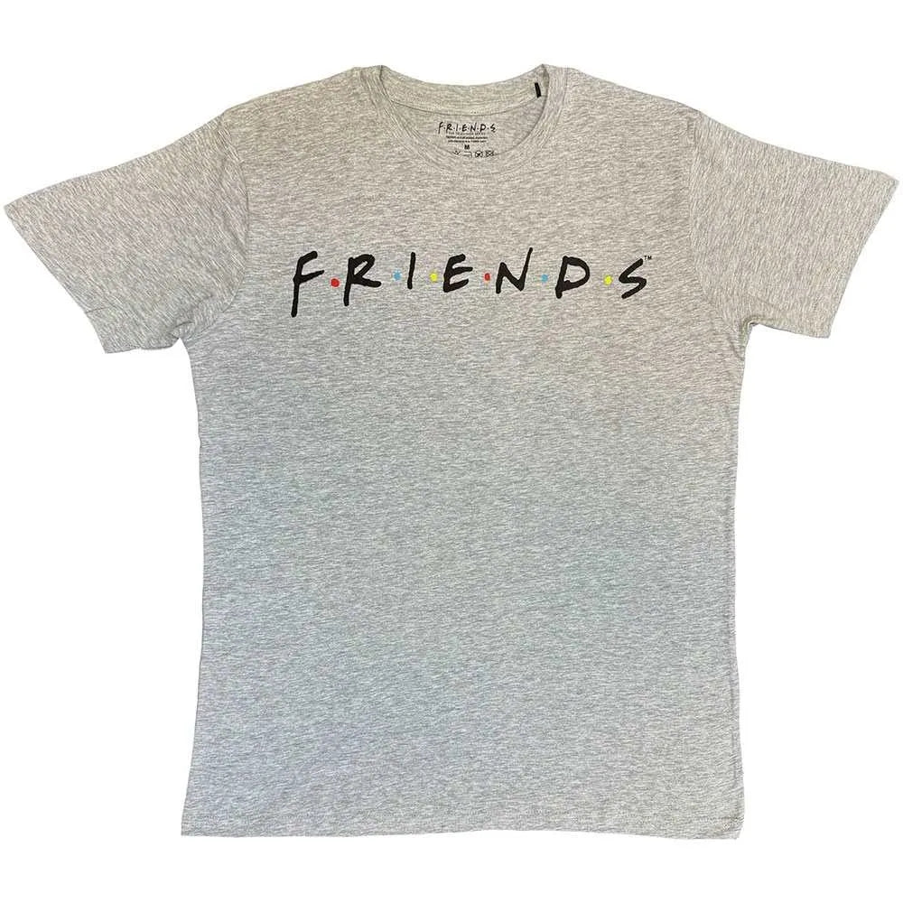Grey - Front - Friends Unisex Adult Logo T-Shirt