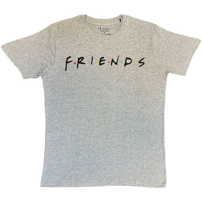 Grey - Front - Friends Unisex Adult Logo T-Shirt