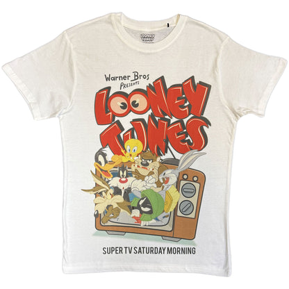 White - Front - Looney Tunes Unisex Adult TV T-Shirt