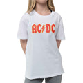 White - Front - AC-DC Childrens-Kids Logo T-Shirt