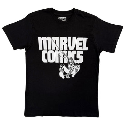 Black - Front - Marvel Comics Unisex Adult Spider-Man T-Shirt