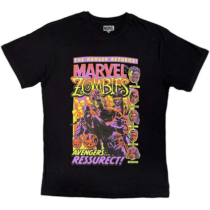 Black - Front - Marvel Comics Unisex Adult Avengers Resurrect T-Shirt