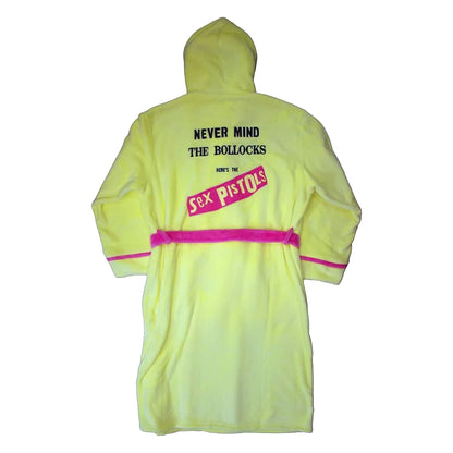 Yellow - Back - Sex Pistols Unisex Adult Never Mind The Bollox Original Album Bath Robe