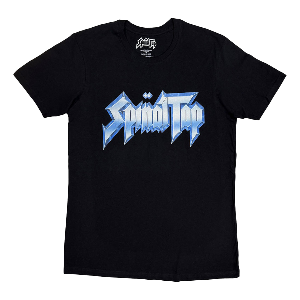 Black - Front - Spinal Tap Unisex Adult Metallic Logo T-Shirt