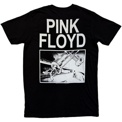 Black - Back - Pink Floyd Unisex Adult Bike Gear Back Print T-Shirt