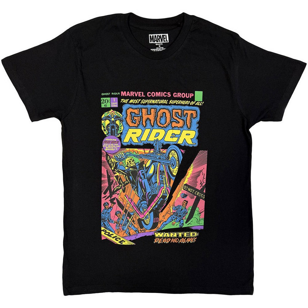 Black - Front - Ghost Rider Unisex Adult Dead Or Alive T-Shirt