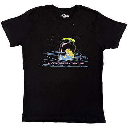 Black - Front - Alice In Wonderland Unisex Adult Alice´s Curious Adventure T-Shirt