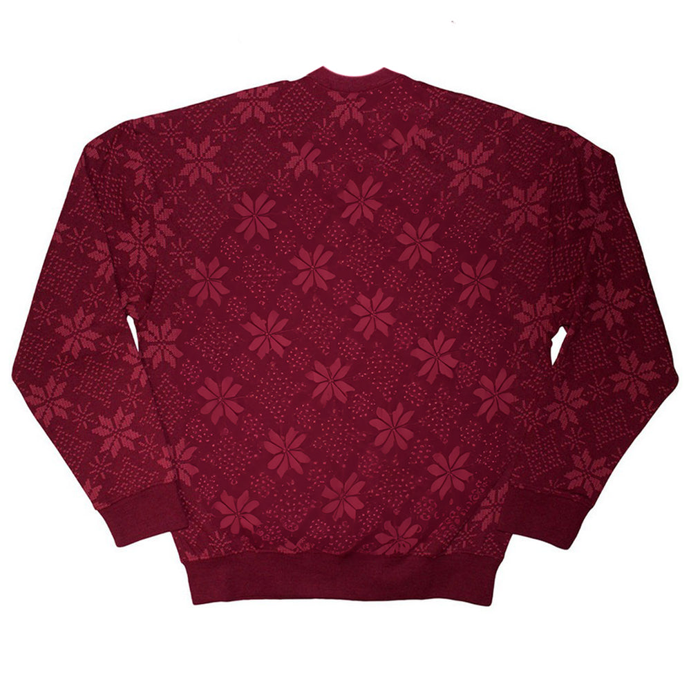 Maroon Red - Back - Monty Python Unisex Adult Flying Circus Grumpy Elf Sweatshirt