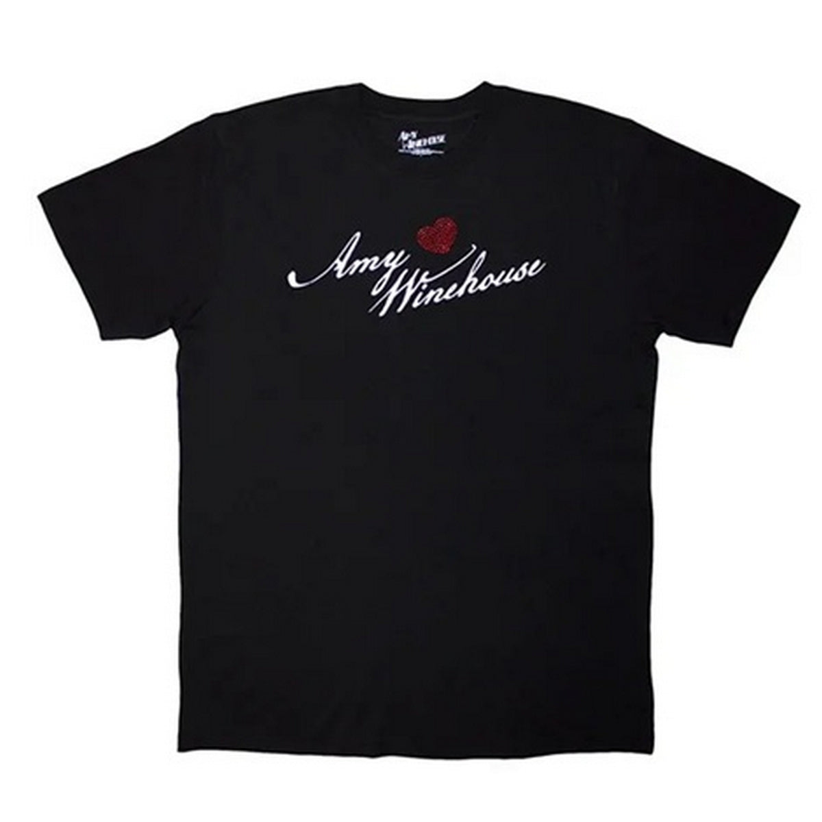 Black - Front - Amy Winehouse Unisex Adult Back To Black Embellished T-Shirt