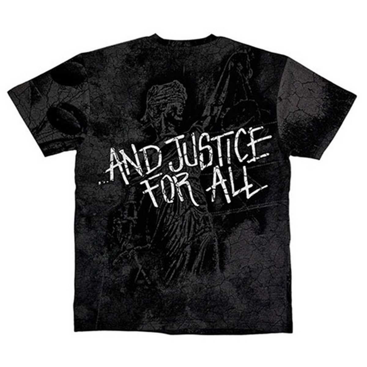 Black - Back - Metallica Unisex Adult And Justice For All Washed T-Shirt