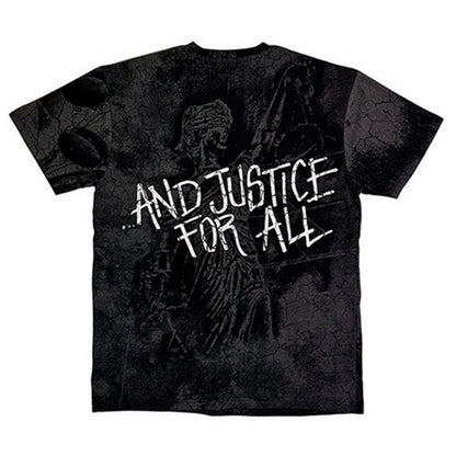 Black - Back - Metallica Unisex Adult And Justice For All Washed T-Shirt