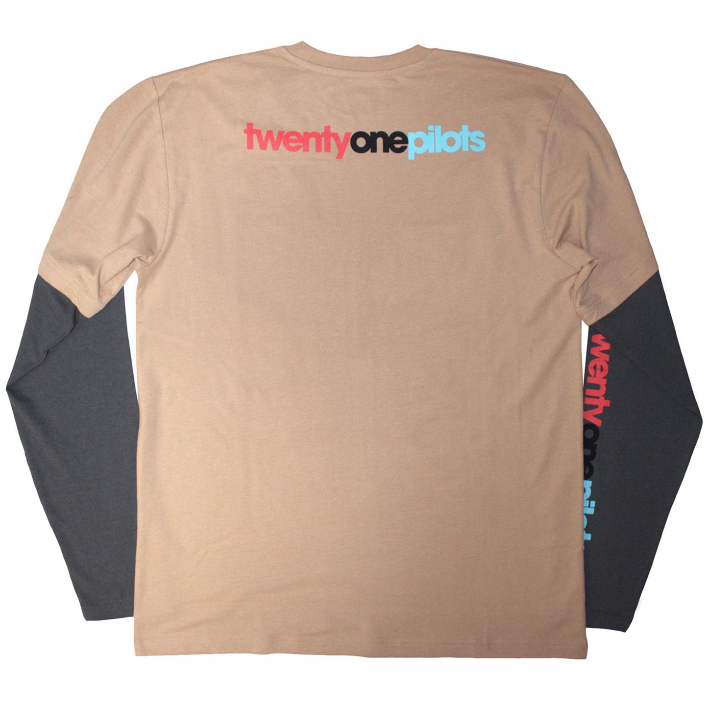 Grey - Back - Twenty One Pilots Unisex Adult Layered Long-Sleeved T-Shirt