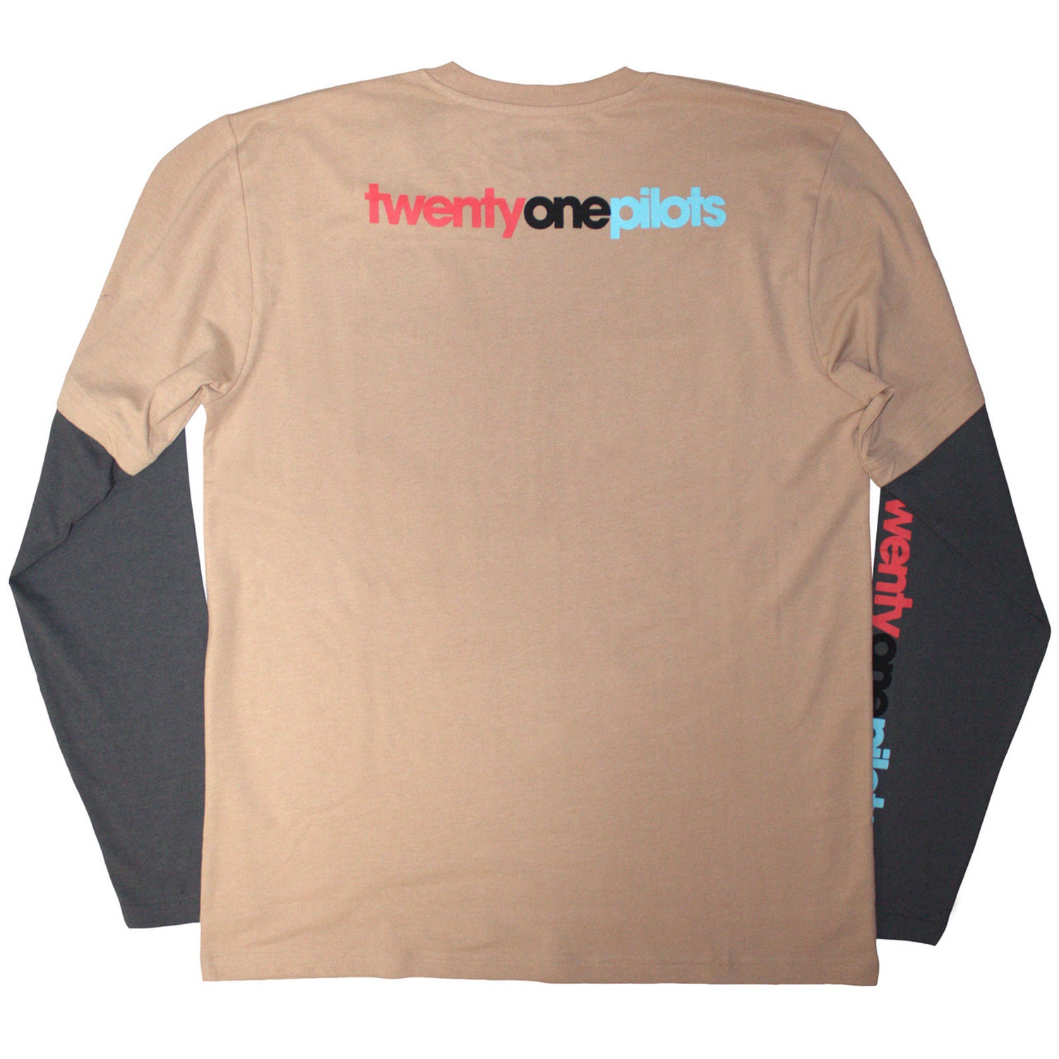Grey - Back - Twenty One Pilots Unisex Adult Layered Long-Sleeved T-Shirt