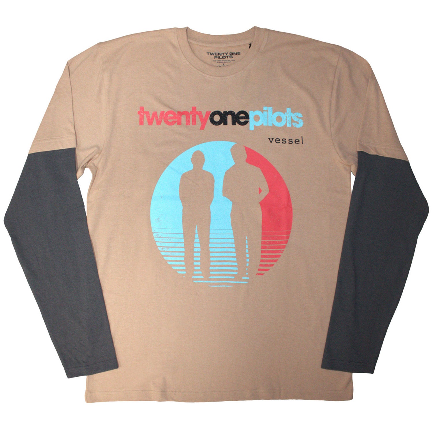 Grey - Front - Twenty One Pilots Unisex Adult Layered Long-Sleeved T-Shirt
