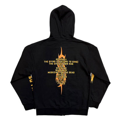Black - Back - Slipknot Unisex Adult The End, So Far Track List Full Zip Hoodie