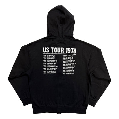 Black - Back - The Rolling Stones Unisex Adult US Tour ´78 Full Zip Hoodie