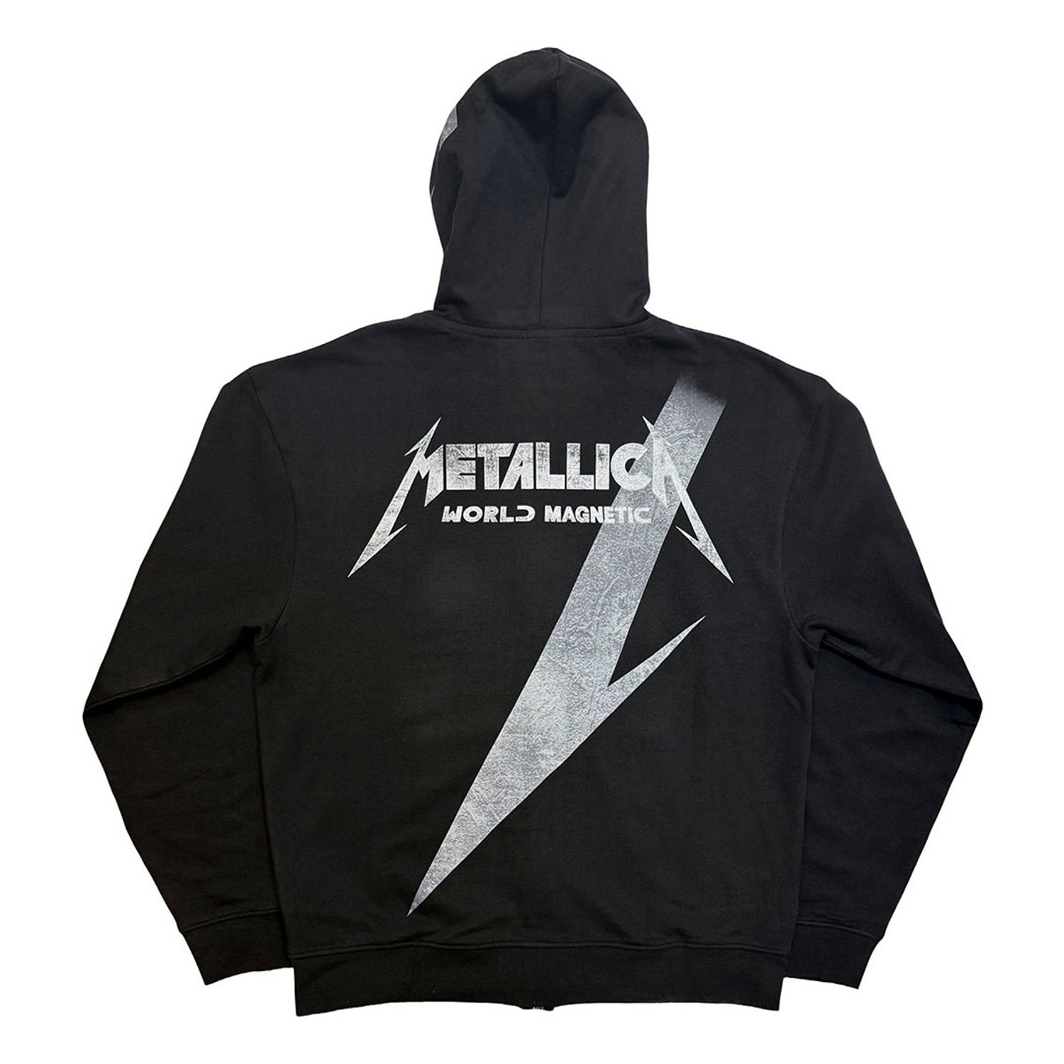 Black - Back - Metallica Unisex Adult Shrouded Full Zip Hoodie
