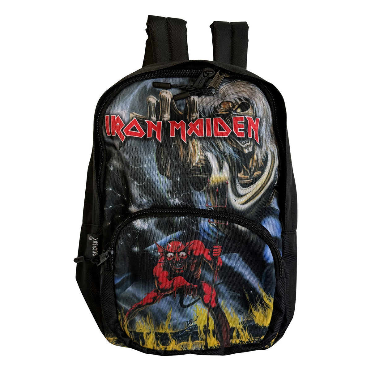 Black - Front - Iron Maiden Number Of The Beast Mini Backpack