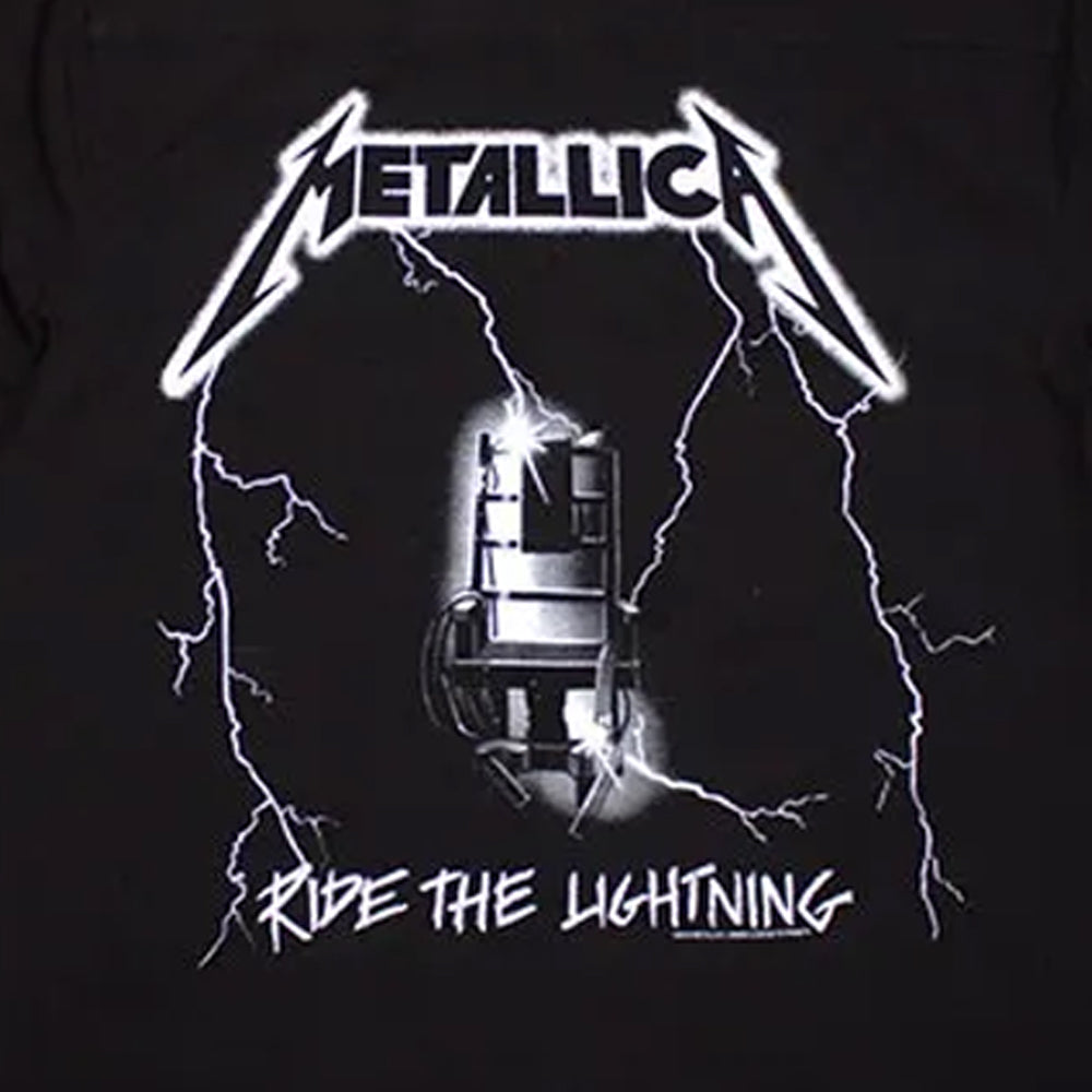 Black - Side - Metallica Unisex Adult Ride The Lightning Shirt