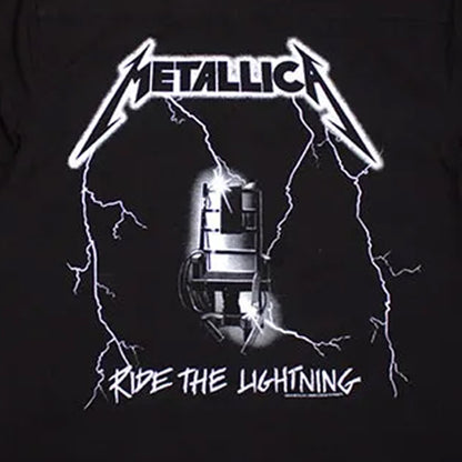 Black - Side - Metallica Unisex Adult Ride The Lightning Shirt