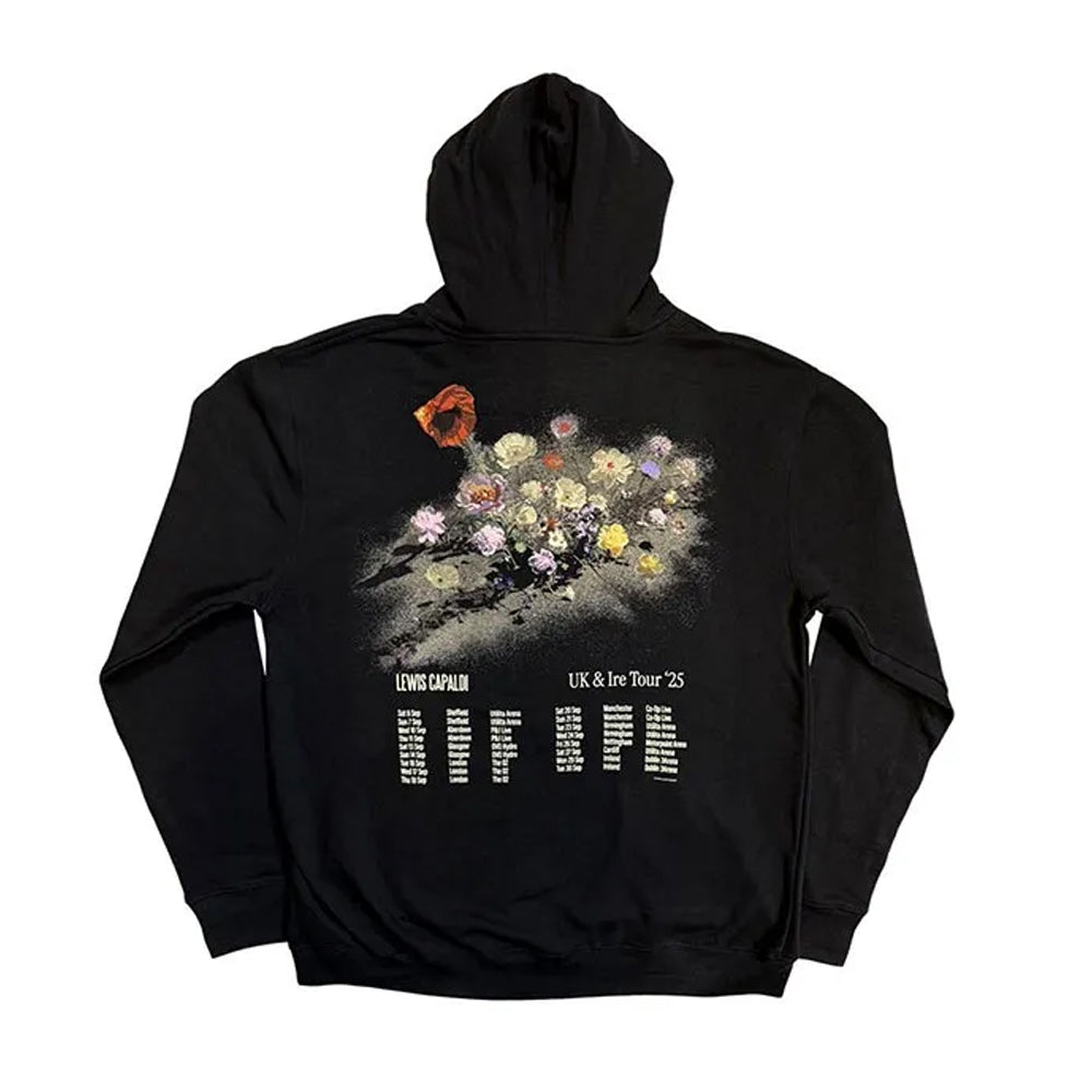 Black - Back - Lewis Capaldi Unisex Adult UK Tour ´25 Pull Over Hoodie