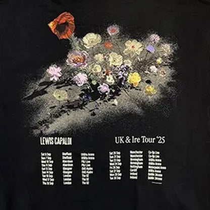 Black - Side - Lewis Capaldi Unisex Adult UK Tour ´25 Pull Over Hoodie