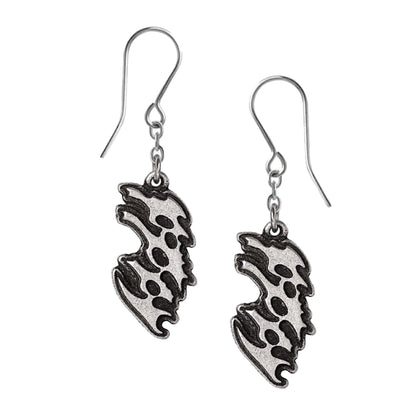 Metal - Front - Poppy Womens-Ladies Logo Dangle Earrings
