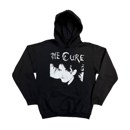 Black - Front - The Cure Unisex Adult Robert Illustration Pull Over Hoodie