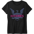 Black-Purple - Front - Ramones Unisex Adult Eagle T-Shirt