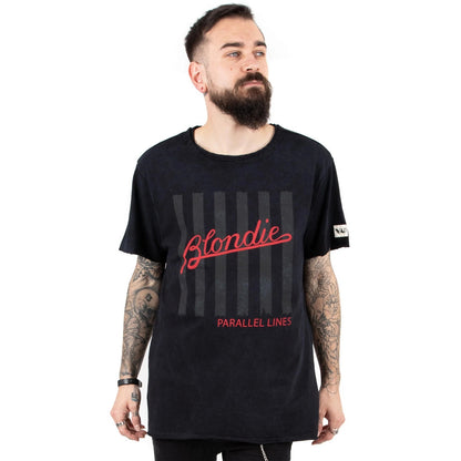 Black - Back - Blondie Unisex Adult Parallel Lines Back Print T-Shirt