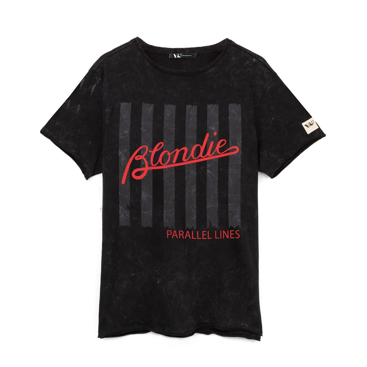 Black - Front - Blondie Unisex Adult Parallel Lines Back Print T-Shirt