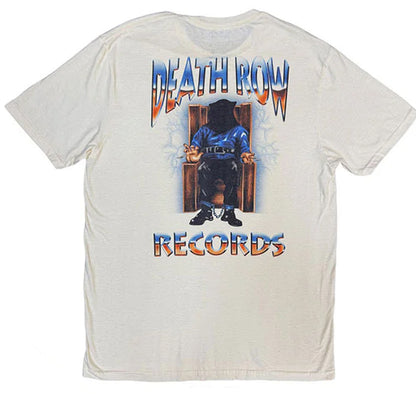 Natural - Back - Death Row Records Unisex Adult Execution Colour Fill Back Print T-Shirt