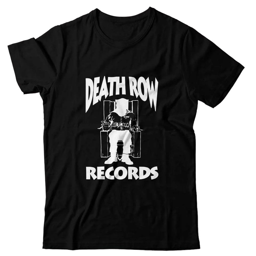 Black - Front - Death Row Records Unisex Adult Leaf T-Shirt