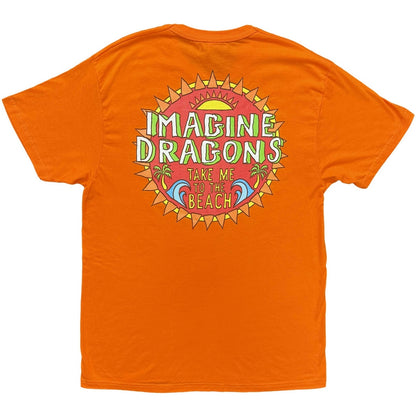 Orange - Back - Imagine Dragons Unisex Adult Take Me To The Beach Back Print T-Shirt