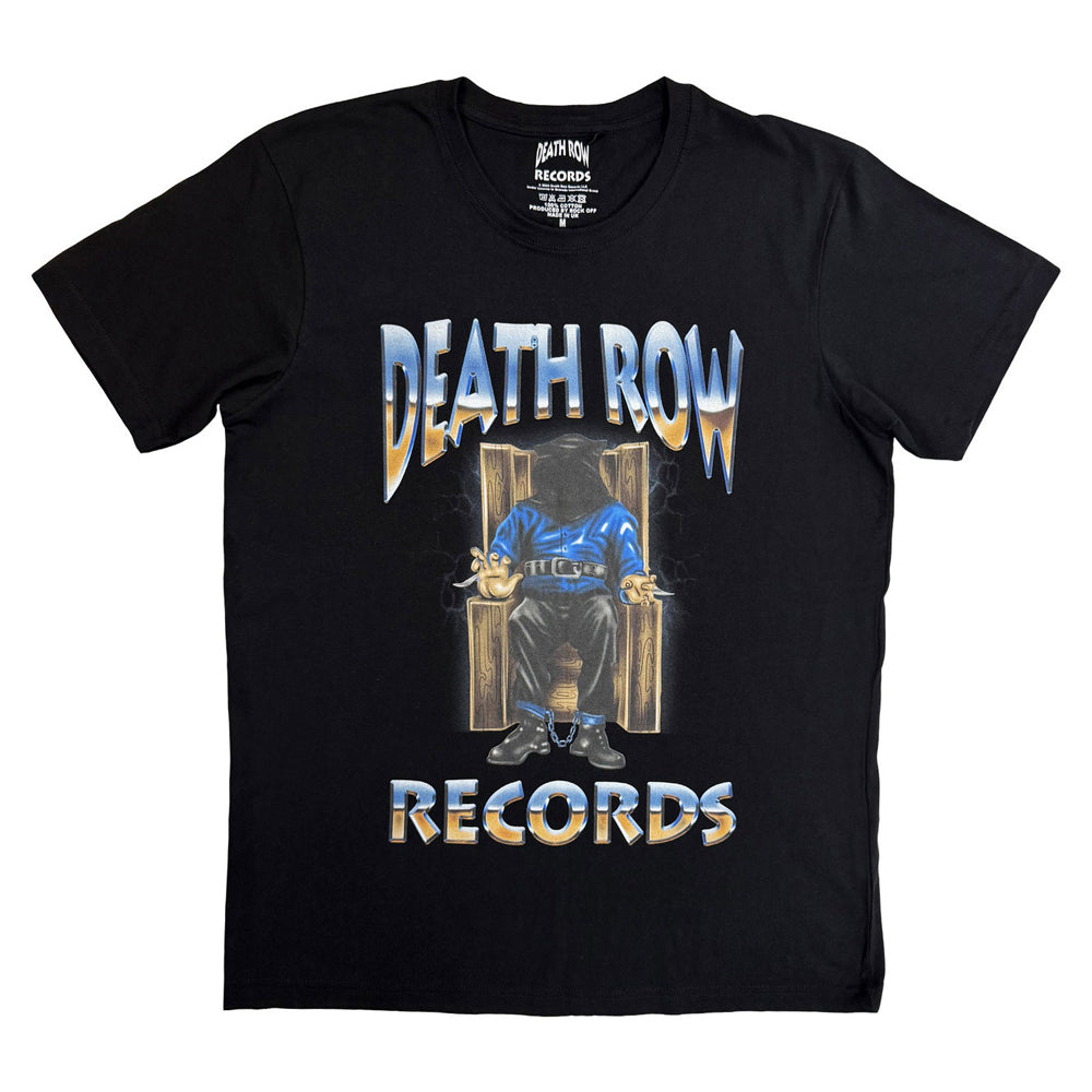 Black - Front - Death Row Records Unisex Adult Execution Colour Fill T-Shirt