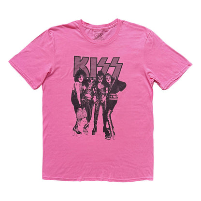 Pink - Front - Kiss Unisex Adult Dressed To Kill T-Shirt