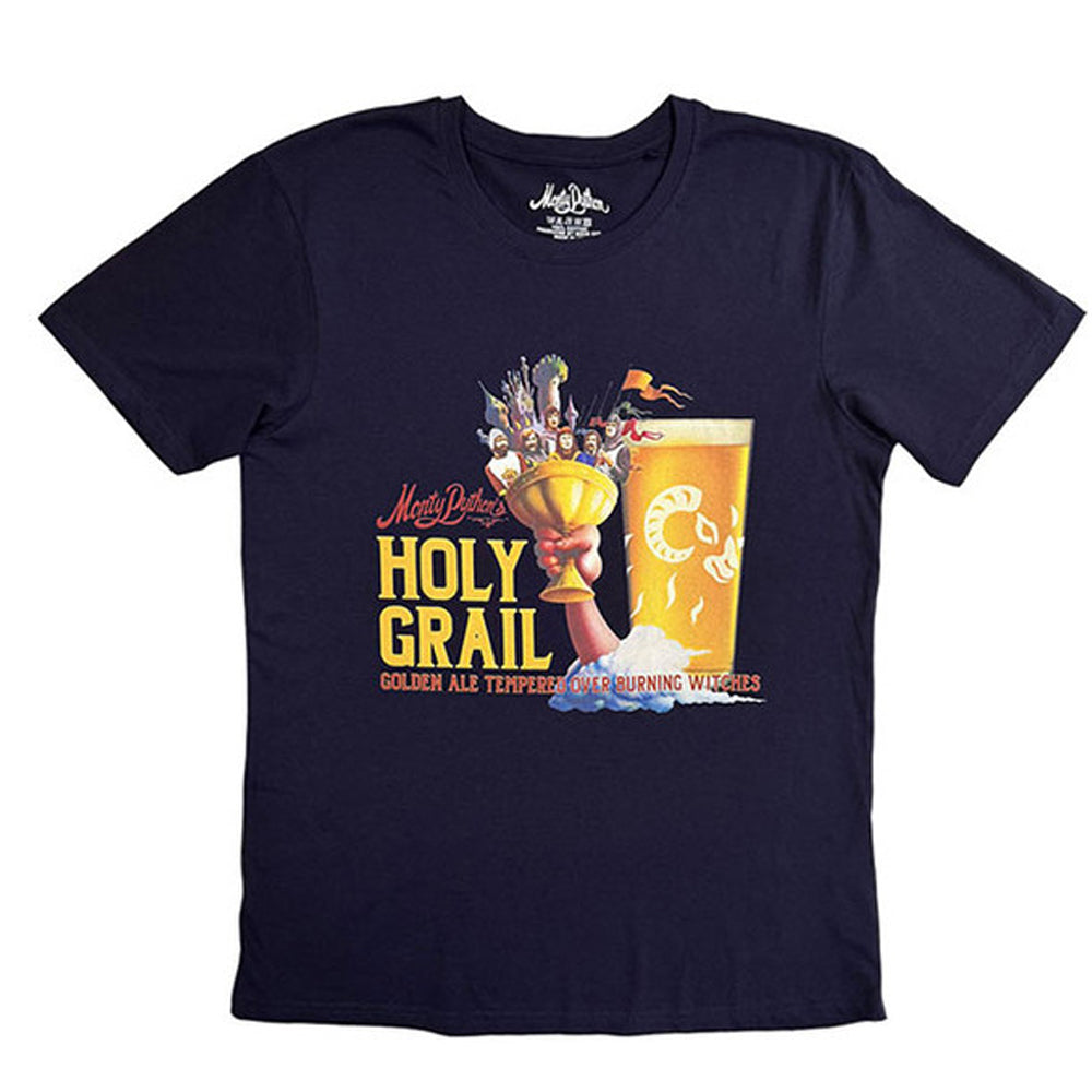Navy Blue - Front - Monty Python Unisex Adult Holy Grail Golden Ale T-Shirt