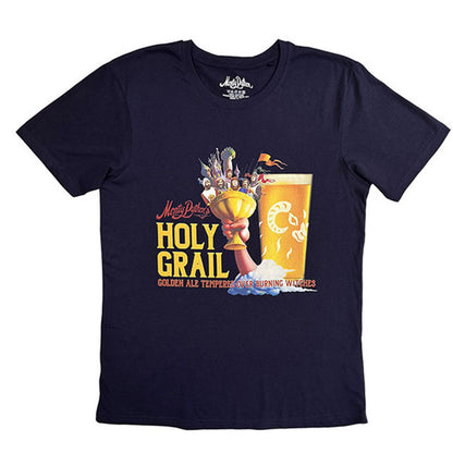 Navy Blue - Front - Monty Python Unisex Adult Holy Grail Golden Ale T-Shirt
