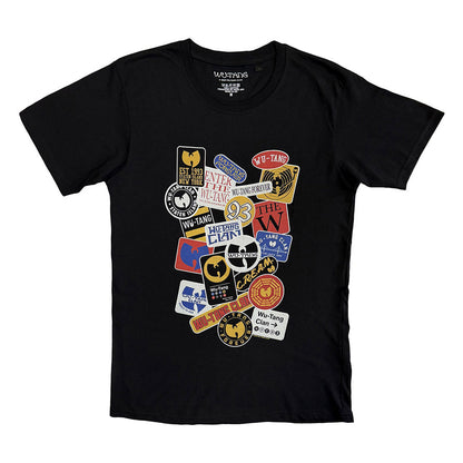 Black - Front - Wu-Tang Clan Unisex Adult Badge T-Shirt