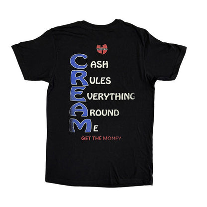 Black - Back - Wu-Tang Clan Unisex Adult C.R.E.A.M. Back Print T-Shirt