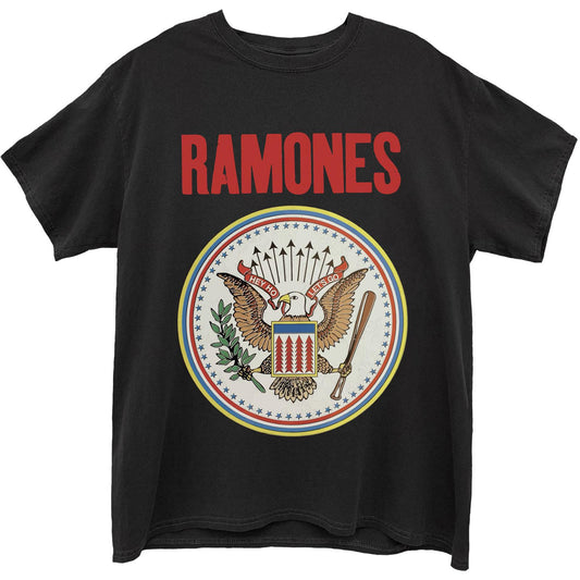 Black - Front - Ramones Unisex Adult Seal T-Shirt
