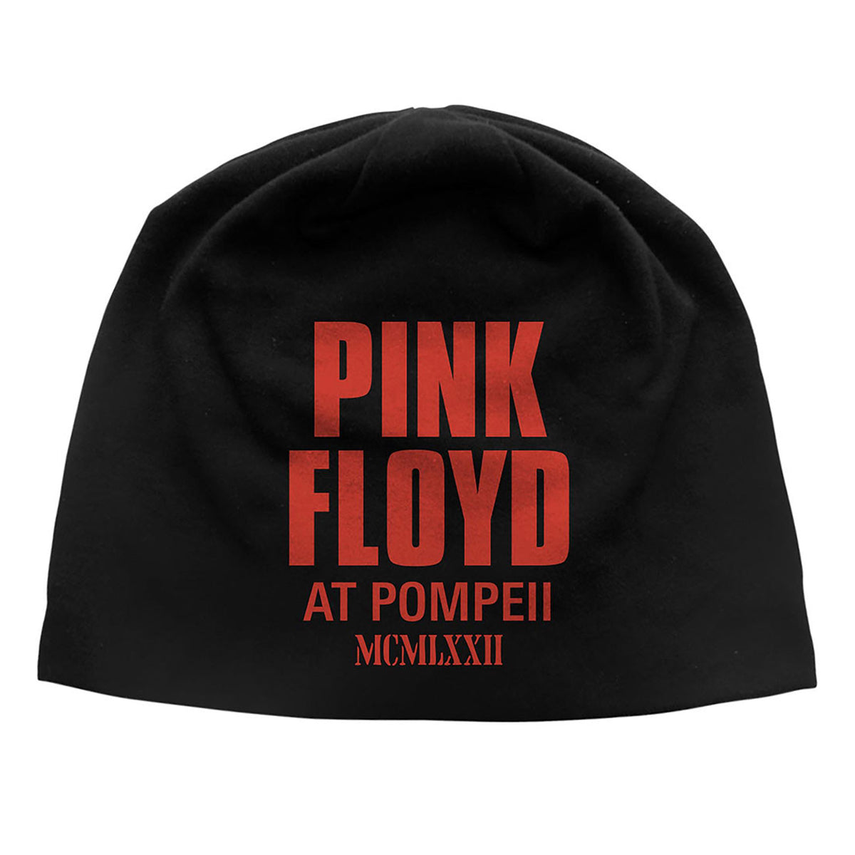 Black - Front - Pink Floyd Unisex Adult Live In Pompeii JD Print Beanie