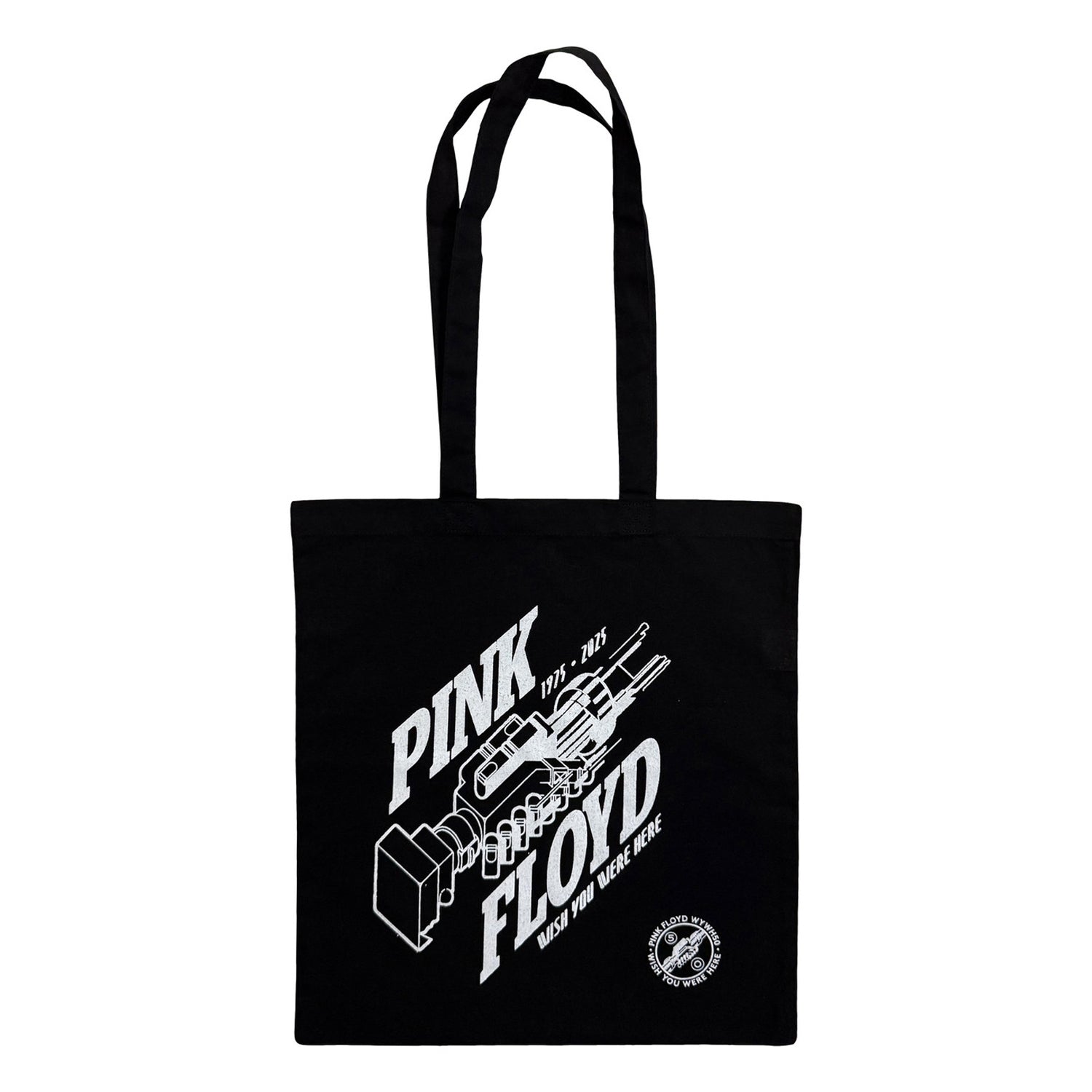 Black - Front - Pink Floyd Robot Hands Wish You Were Here 50th Anniversary Tote Bag