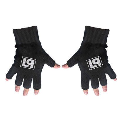 Black - Front - Linkin Park Unisex Adult Logo Fingerless Gloves