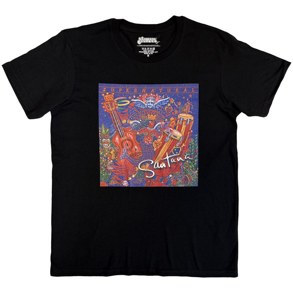 Black - Front - Santana Unisex Adult Supernatural T-Shirt