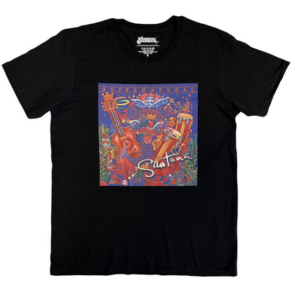 Black - Front - Santana Unisex Adult Supernatural T-Shirt