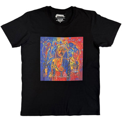 Black - Front - Santana Unisex Adult Shaman T-Shirt