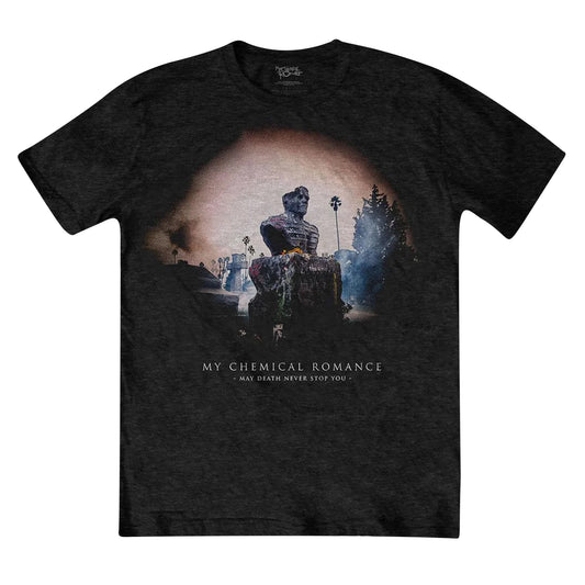 Black - Front - My Chemical Romance Unisex Adult May Death Cover T-Shirt