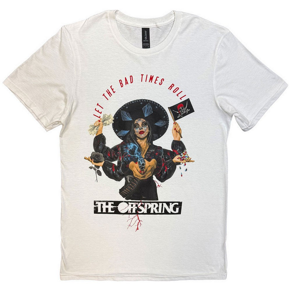 White - Front - The Offspring Unisex Adult Shooting Gun T-Shirt