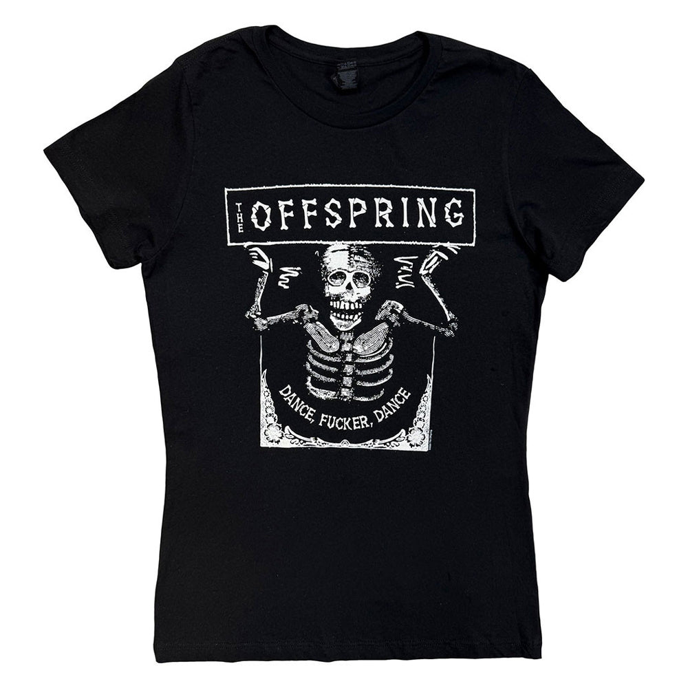Black - Front - The Offspring Womens-Ladies Dance Fucker Dance T-Shirt